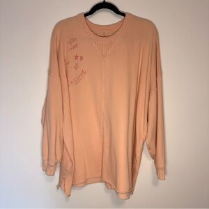 Aerie Oversized Light Peach Women's Sweatshirt Size L